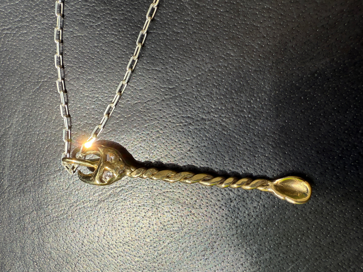 Plutonia Blue Disco Devil Spoon Necklace