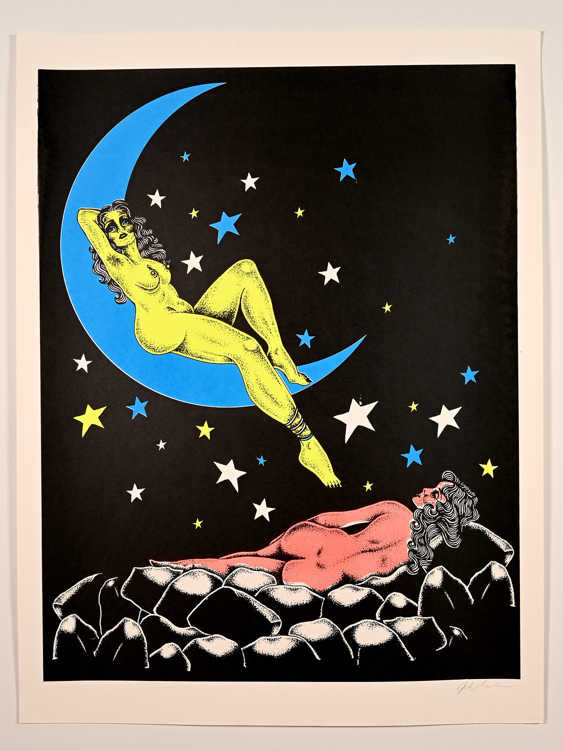 Jennifer Calandra Moon Girls Framed Print