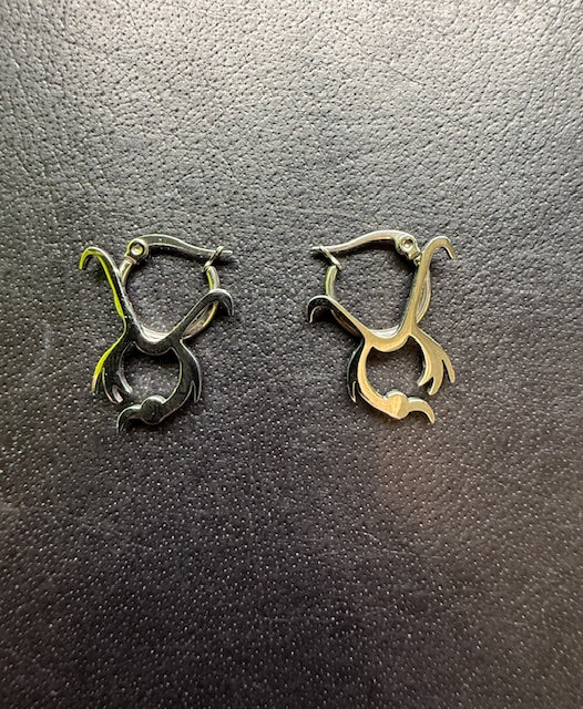 Cyb3rw3nch Taurus Zodiac Hoops