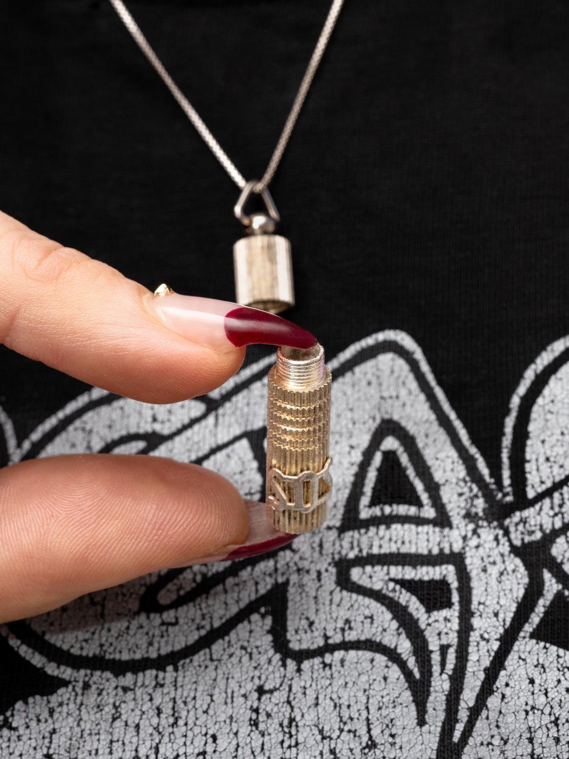 Pied a Terre Vintage silver SOS functional pillbox pendant