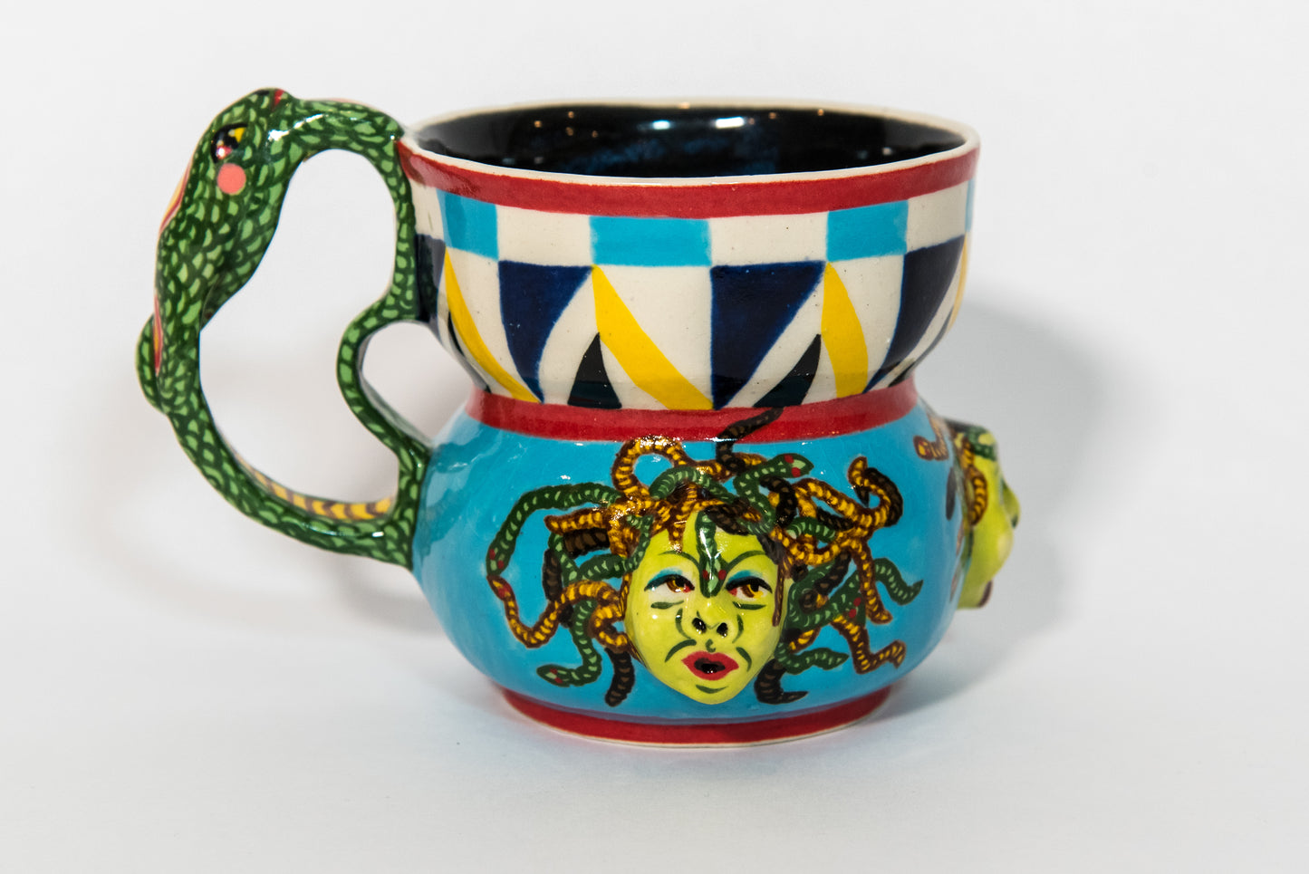 Jennifer Calandra Ceramic Medusa Cup with Handle